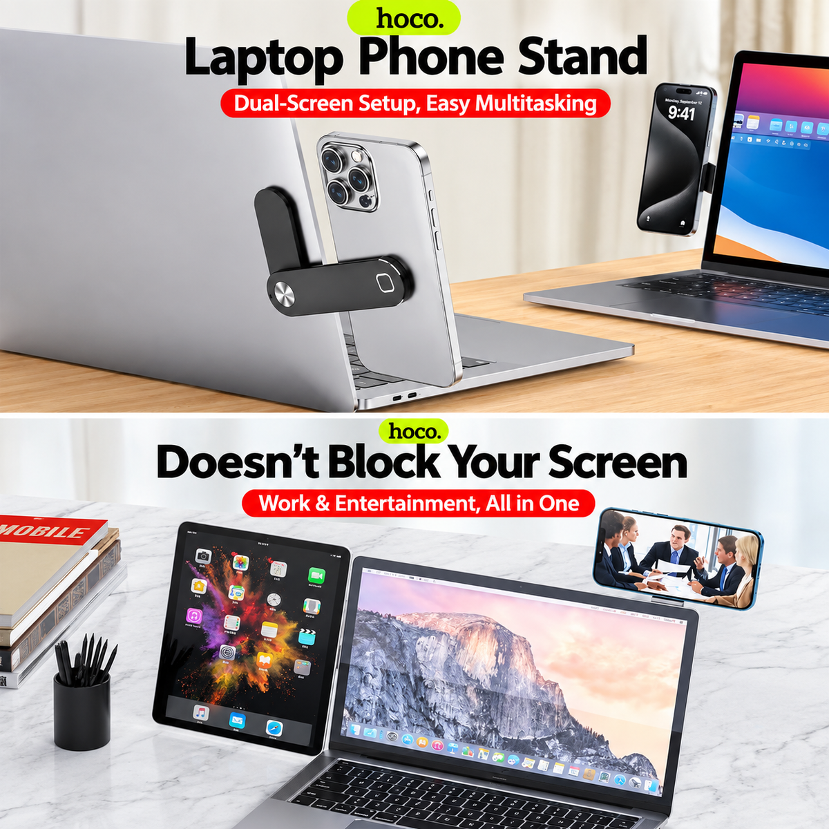 Laptop Phone Holder Stand
