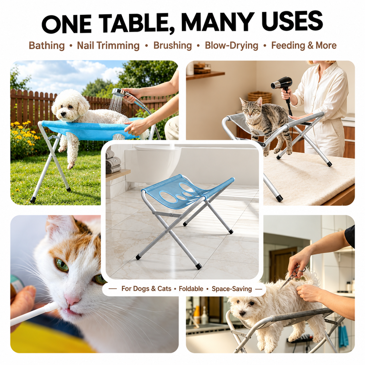 Cat Grooming Hammock - Pet Bathing , Nail Trimming & Grooming Helper